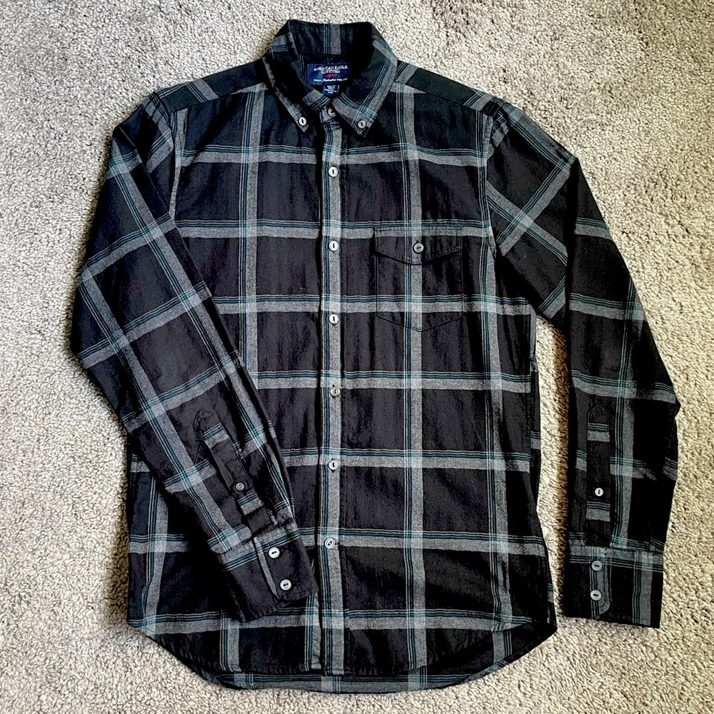 American Eagle Flannel Shirt Mens Xtra Small